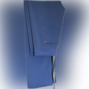 Figs Scrubs Pants: small ceil blue